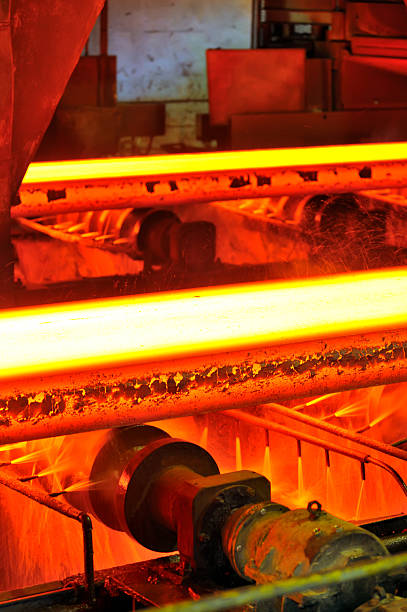istock hot steel on conveyor 137139750