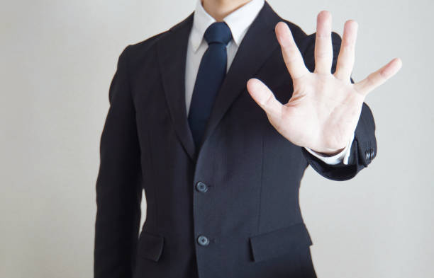 istock A businessman who poses by hand. 1371404137