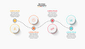 Business infographic timeline icons designed for abstract background template