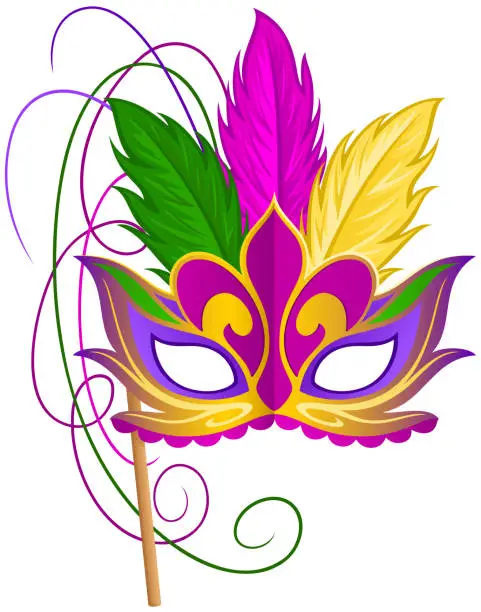 Vector illustration of Mardi Gras Mask