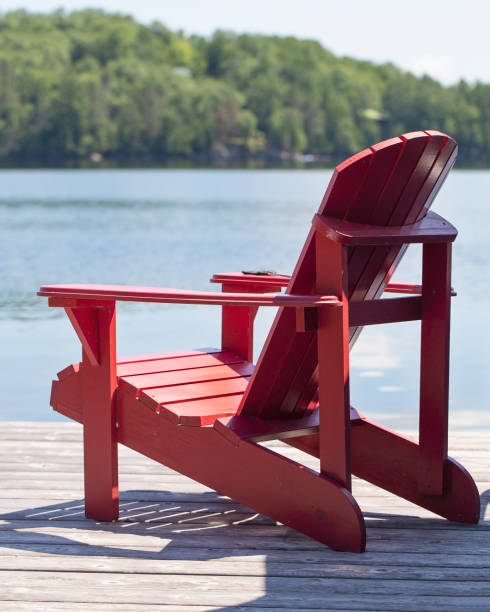 istock Red Muskoka Chair 1371424688