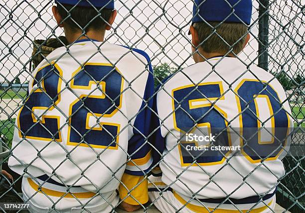 Waiting To Play Stock Photo - Download Image Now - Youth Baseball and Softball League, Baseball - Sport, Sports Dugout