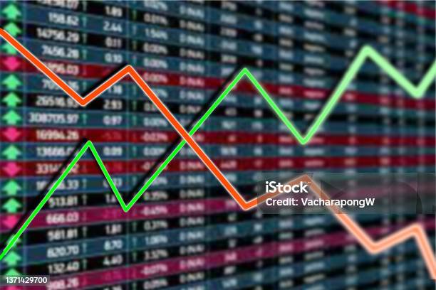 Finance Market Graph Show Business Volatility Stock Photo - Download Image Now - Stock Market and Exchange, Volatile, Stock Market Data