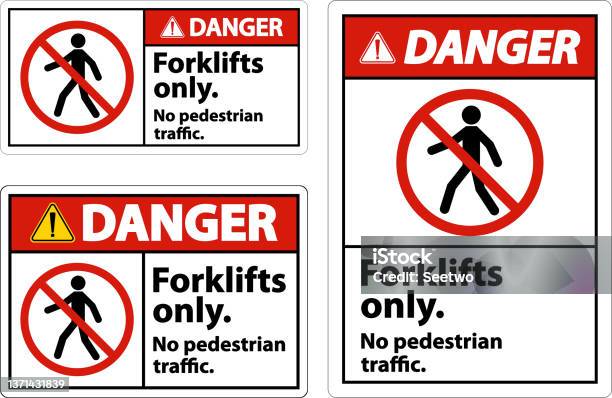 Bahaya Tidak Ada Forklift Lalu Lintas Pejalan Kaki Hanya Tanda Bahaya Tidak Ada Forklift Lalu Lintas Pejalan Kaki Hanya Tanda