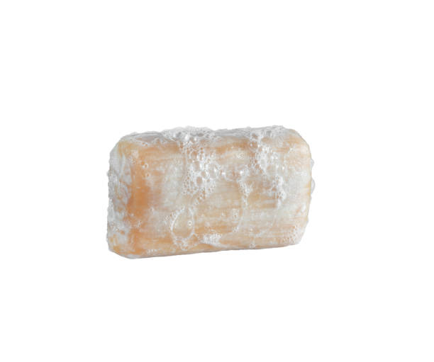 istock Piece of Soap with Bubbles on White Background. File with Clipping Path. 1371433939