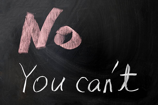 istock "No you can't" on chalkboard 137143528
