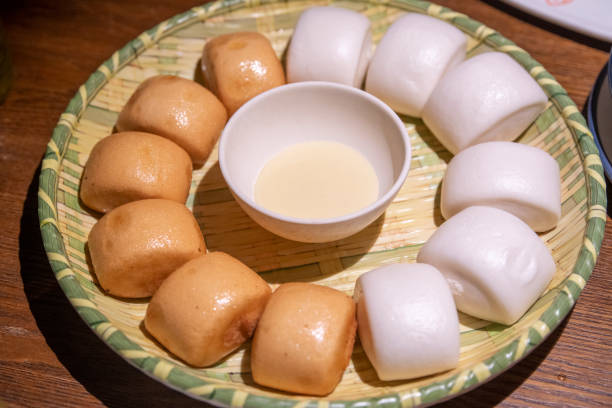 istock Gold and silver steamed bread with Chinese noodles 1371436964
