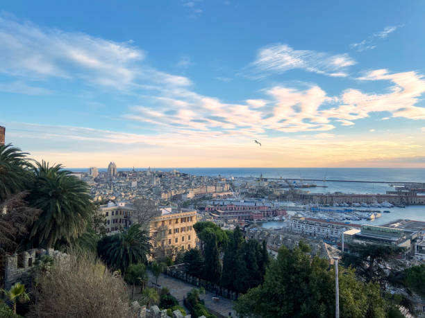 istock Genova port from above in teh sun set 1371446518