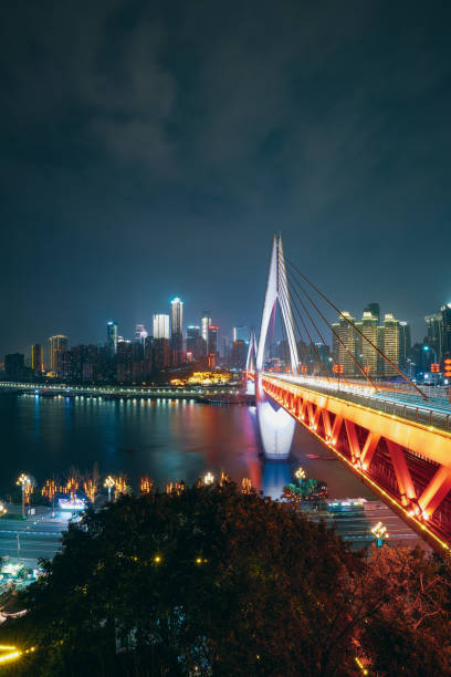 istock Chongqing city skyline at night 1371446714