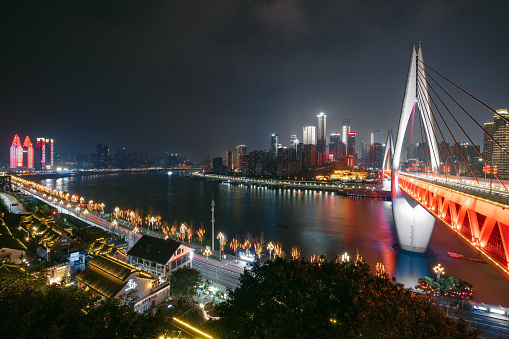 Chongqing city skyline at night