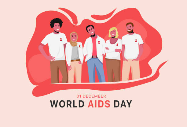 базовый rgb - world aids day stock illustrations