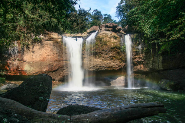 istock Waterfall in the tropical forest in Thailand 1371451985