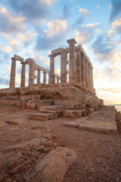 istock Poseidon temple in Greece. Ancient ruins 1371463087