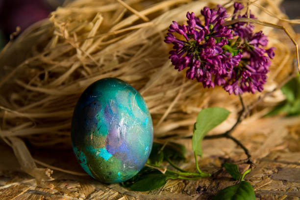 Easter eggs stock photo
