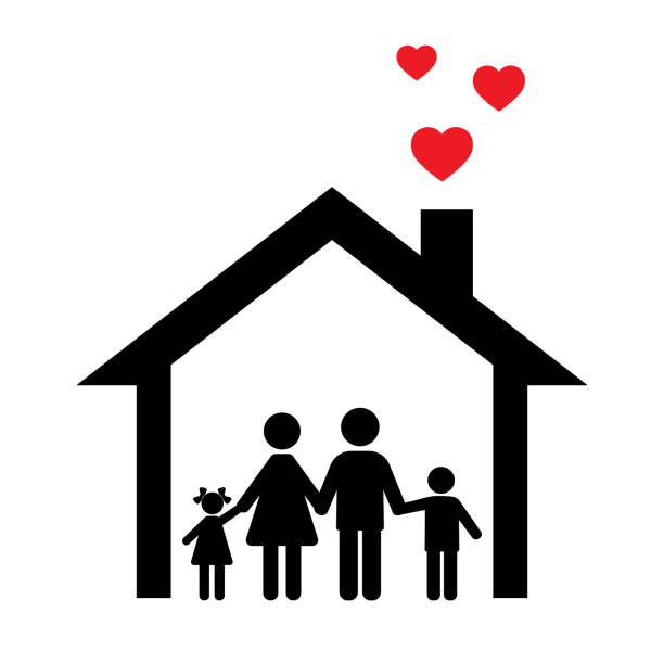 istock family sign inside a house on a white background 1371472380