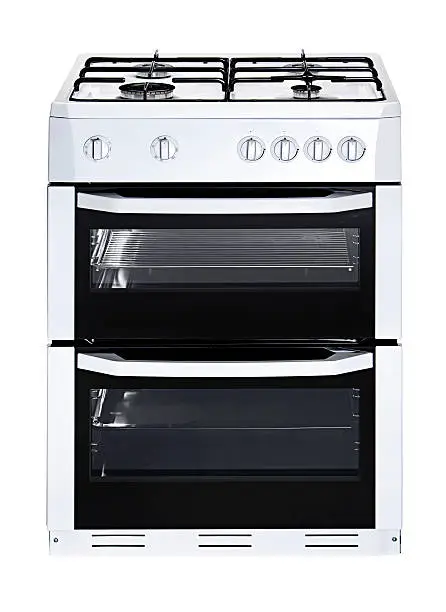 white oven over the white background (isolated with clipping path )