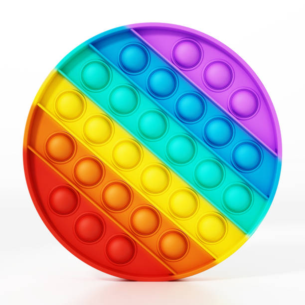 istock Multi colored rubber anti-stress bubble toy 1371476938