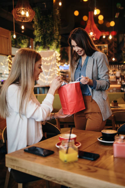 istock Two best friends in coffee bar 1371485393