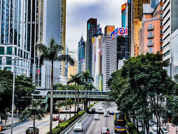 Hong Kong Wan Chai Gloucester Road Commerical building View