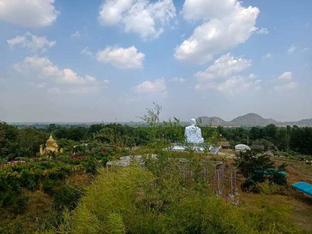 istock High angle landscape, viewpoint, Buddha image, hill, sky at Khao Sung Chaem Fa Temple:Kanchanaburi Thailand 10February2022 1371488179