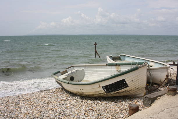 2 boats captured on the shore of West Wittering