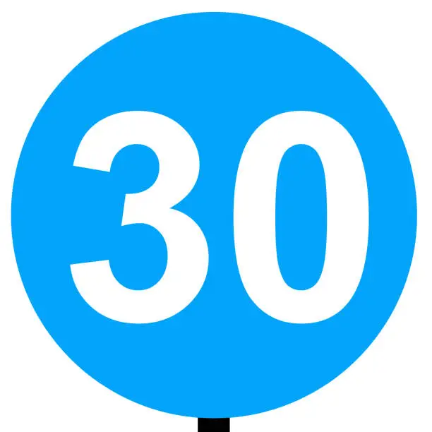 Vector illustration of Minimum speed limit traffic sign