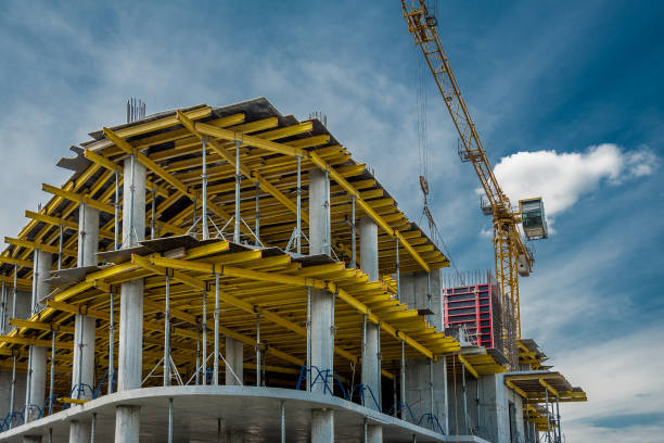 istock Horizontal formwork at the construction of a residential building 1371499232