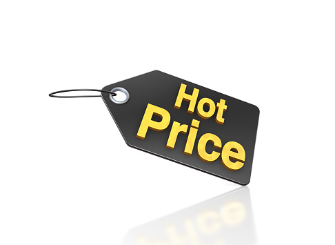 Price tag with Hot Price Text