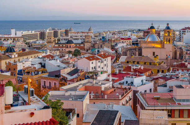 istock Alicante city view at dusk, Spain 1371506802