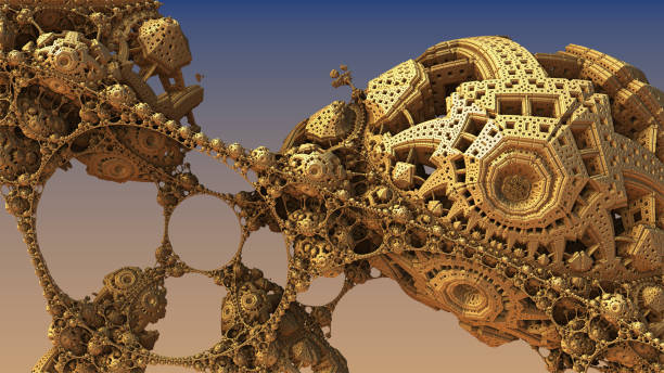 istock Abstract background 3D, fantastic ancient civilization architecture 1371507541