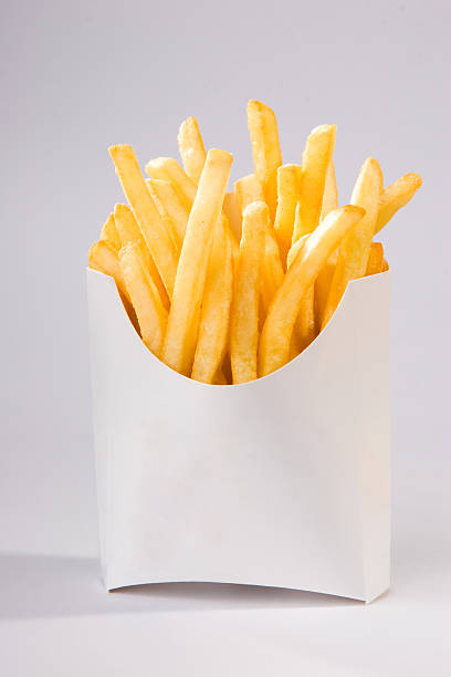 french fries (full shot) stock photo