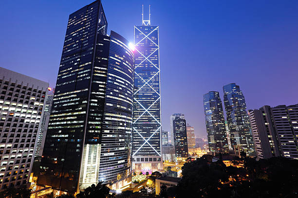 istock Hong Kong architecture at night 137151082