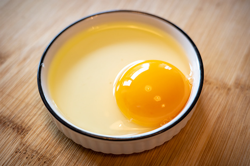 Eggs on a white plate