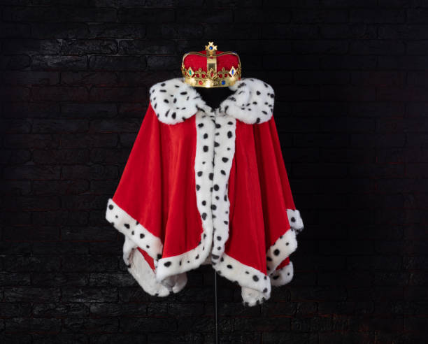 istock red royal robe on black background 1371519079