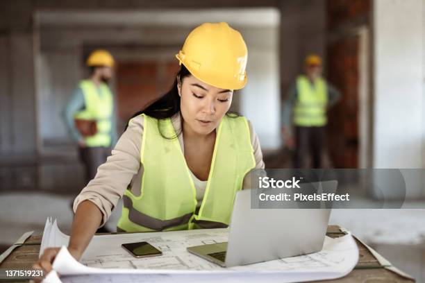 She Will Create A New City Stock Photo - Download Image Now - Civil Engineer, Females, Hardhat