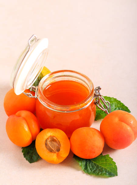 istock Fresh homemade apricot jam 1371535612