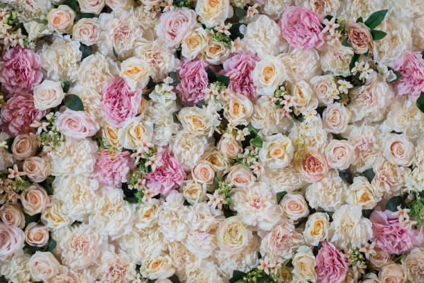 istock Wedding backdrop background,  flower decoration 1371537425