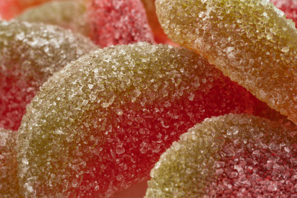 Macro shot of Colorful jelly sugar candies.