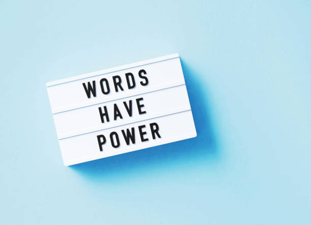 istock Words Have Power Written White Lightbox Sitting On Blue Background 1371548553