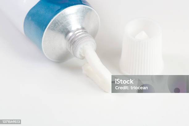 Close Up Image Of Ointment Tube With Squezzed Product Stock Photo - Download Image Now
