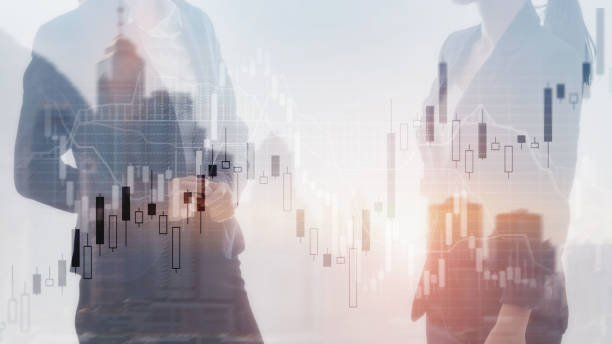 istock Analysis concept. Financial graph on city scape background double exposure 1371553505