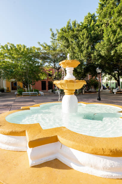 istock Colourful fountain in Yucatan, Mexico 1371555295