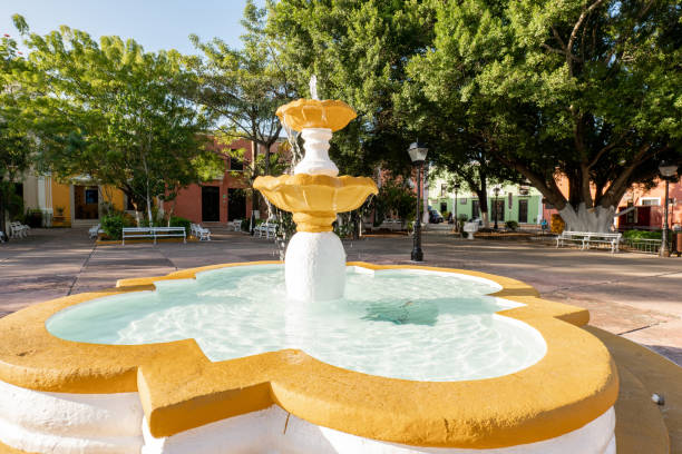 istock Colourful fountain in Yucatan, Mexico 1371555326