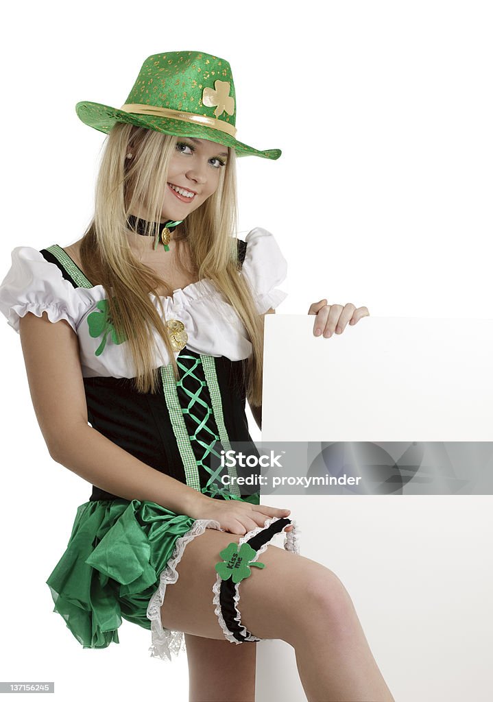St. Patrick's Day-Mädchen - Lizenzfrei Blick in die Kamera Stock-Foto