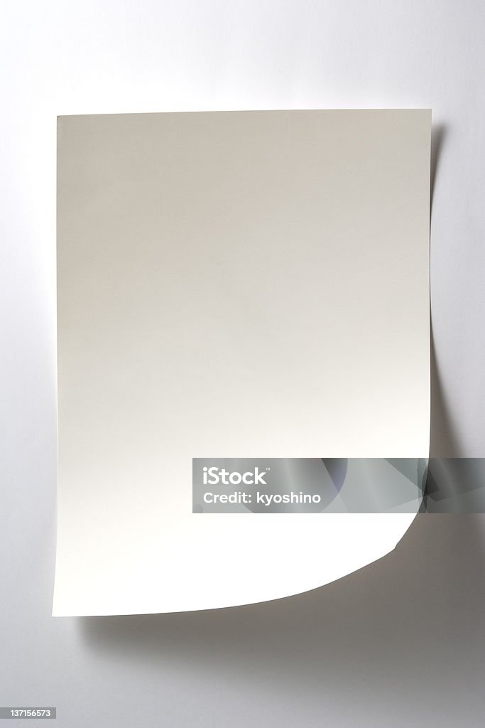 絶縁ショットのホワイトペーパーシートを白背景 - 3Dのロイヤリティフリーストックフォト