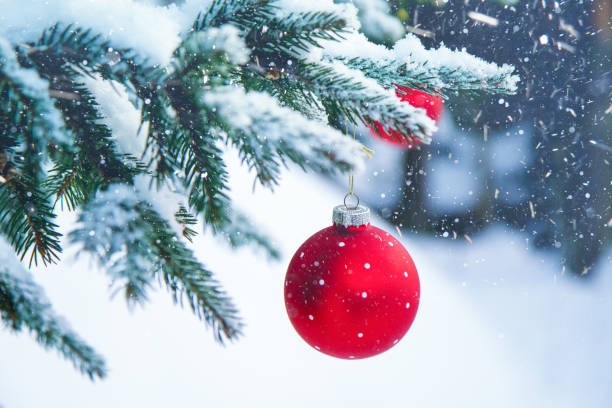 Snowy Merry Christmas Baubles
