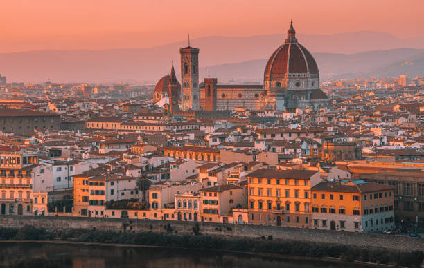istock Panoramic view of Florence City Skyline at Sunset 1371572486