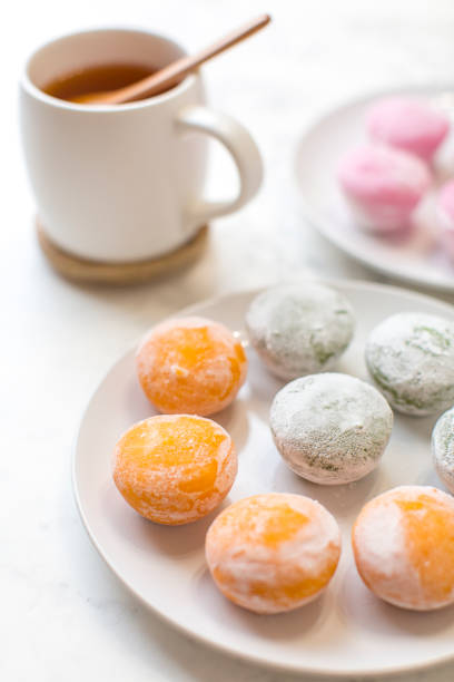 istock Mochi ice cream on the table 1371574346