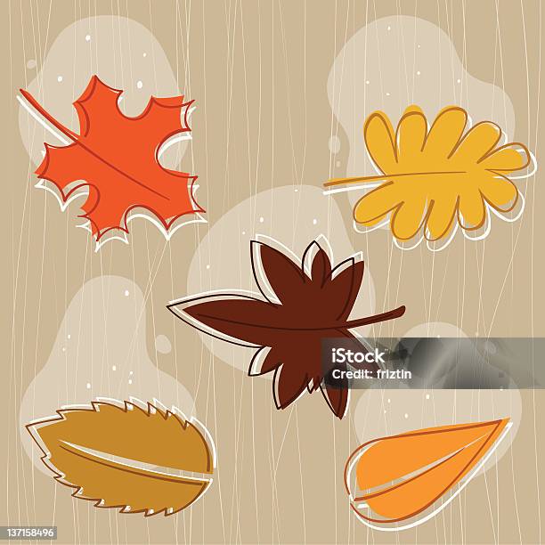 Vetores de Folhas De Outono e mais imagens de Abstrato - Abstrato, Amostra de Tecido - Material Têxtil, Botânica - Assunto