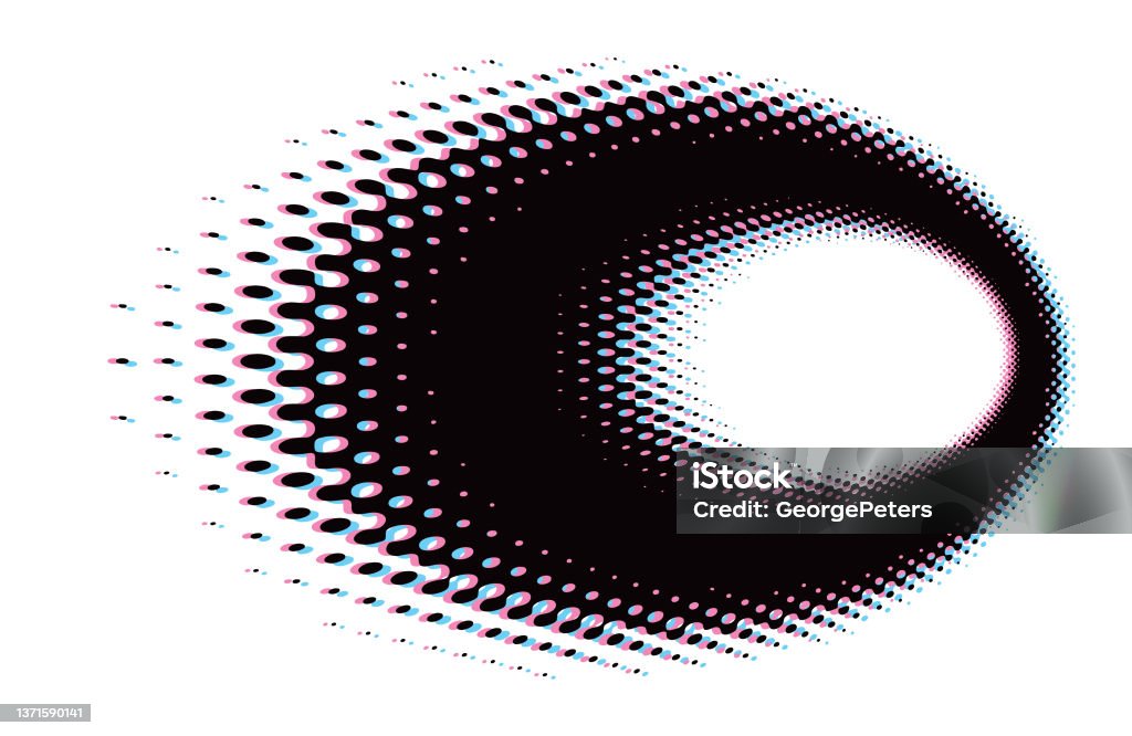 Stereoscopic Frameborder With Half Tone Pattern Stock Illustration ...